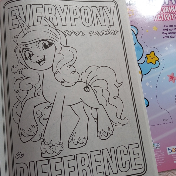 FREE W PURCHASE! Coloring books! My Little Pony and Carebears - Picture 4 of 16